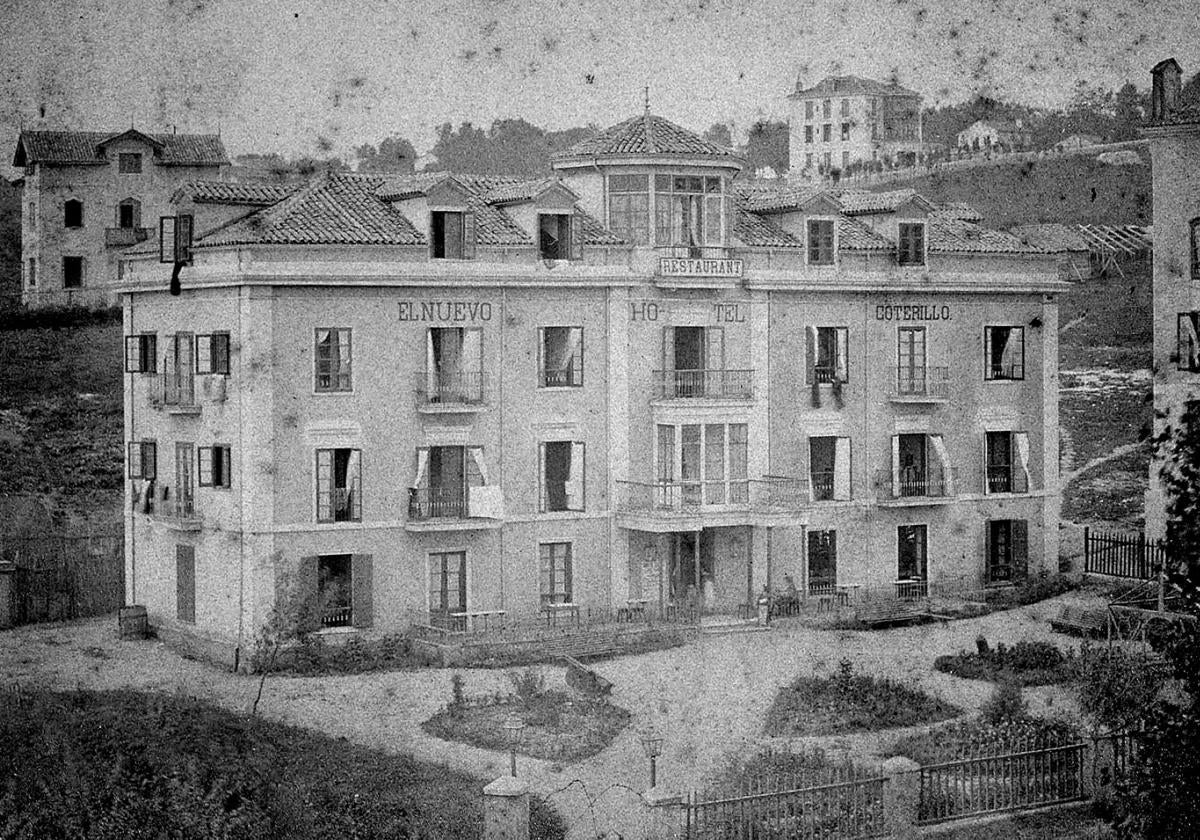 Postal de la primera casa escuela de la familia Gulick en Santander.