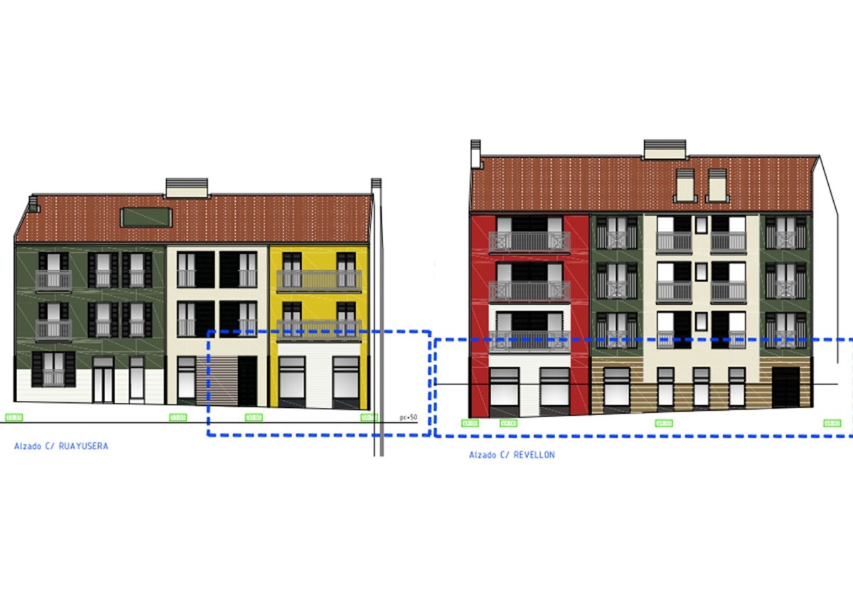 Infografía del edificio en el que se ubicarán los tres apartamentos.