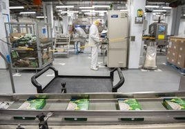 Interior de la fábrica de Nestlé en La Penilla de Cayón.