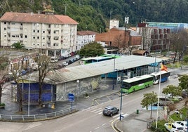 Vista de la terminal de autobuses de Laredo.