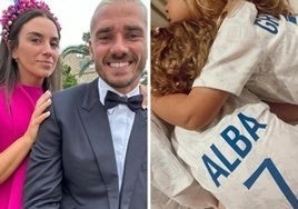 Antoine Griezmann y su familia.