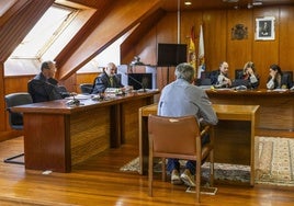El acusado, José Ricardo Escalada, durante su declaración en el juicio celebrado este miércoles.