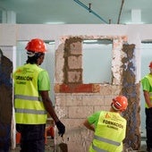 Alumnos formándose en la Fundación Laboral de la Construcción.