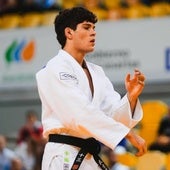 Aarón González García,en una competición.