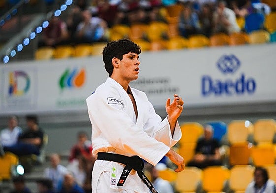 Aarón González García,en una competición.