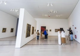 Vista general de la sala, en la primera planta del Centro Botín, que muestra con caracter permanente 17 obras de la colección de Jaime Botín.