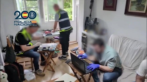 Uno de los registros llevados a cabo por la Policía Nacional.