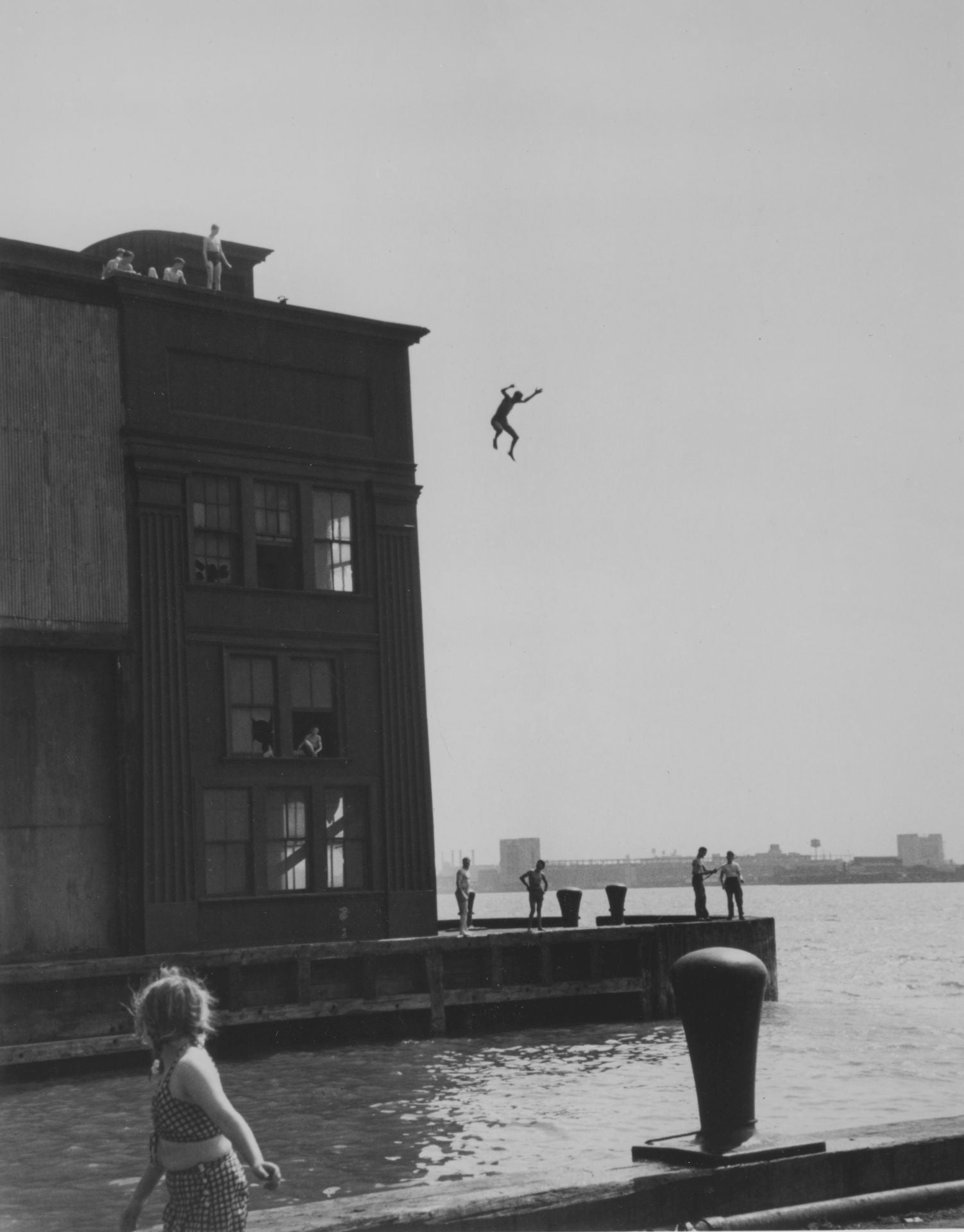 'Boy Jumping into Hudson River, Gansevoort Pier', New York City, 1948