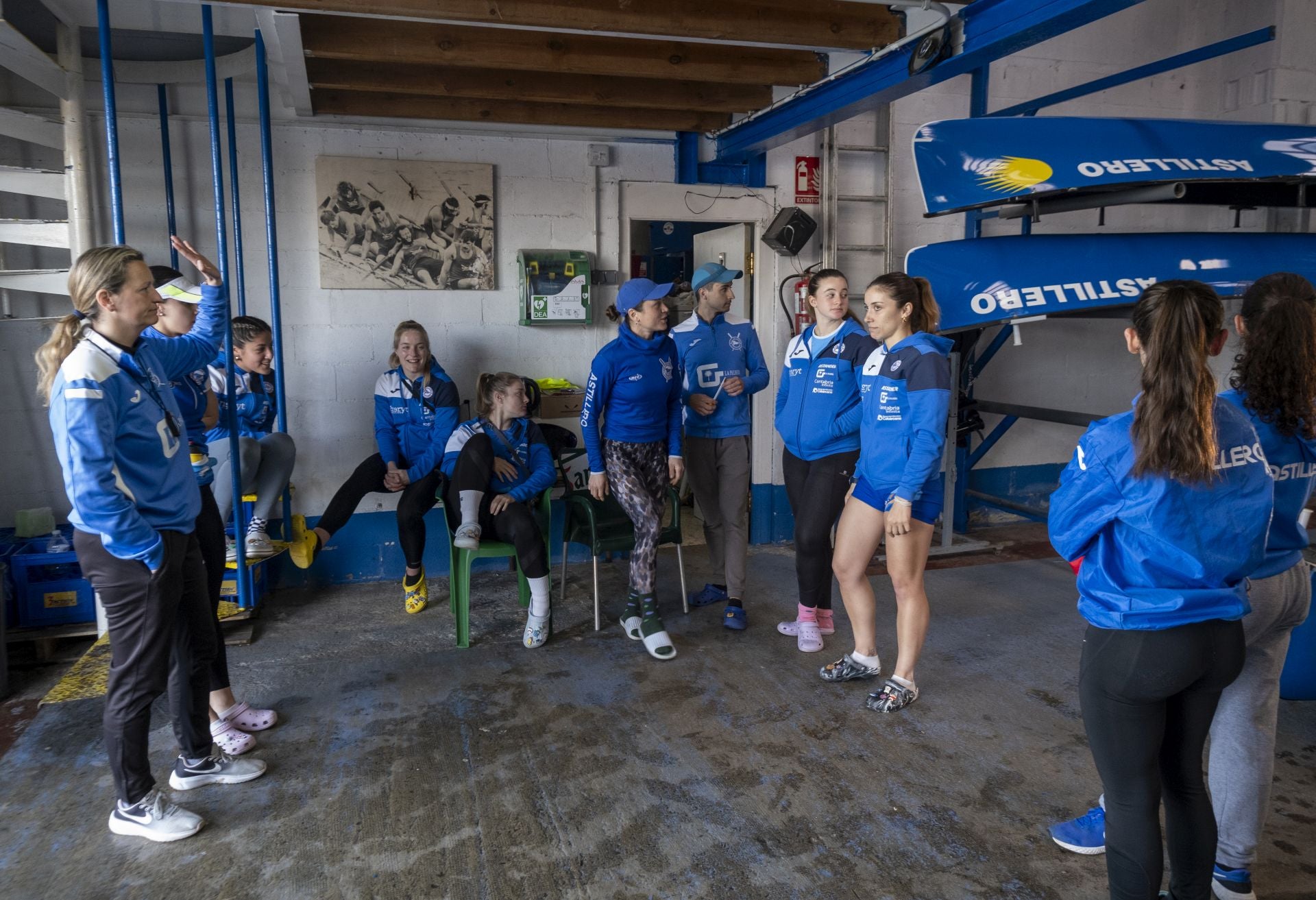Parte de la tripulación de Astillero, durante uno de sus entrenamientos.