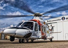 Helicóptero de Salvamento Marítimo que participa en la búsqueda, en una imagen de archivo.