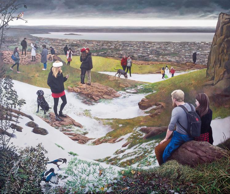 Cristina Mejía expone 'Holyrood. Última hora de invierno', 2022. Óleo sobre lino.