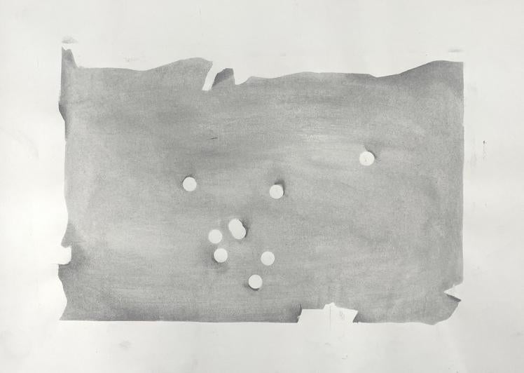'El dibujo determina la carga a soportar 3', 2025. Grafito sobre papel. Es una obra de Juan López.