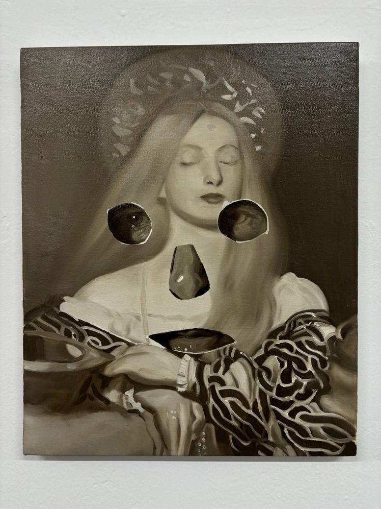 'Mother 1', 2024, de John Robinson. Óleo sobre lienzo.
