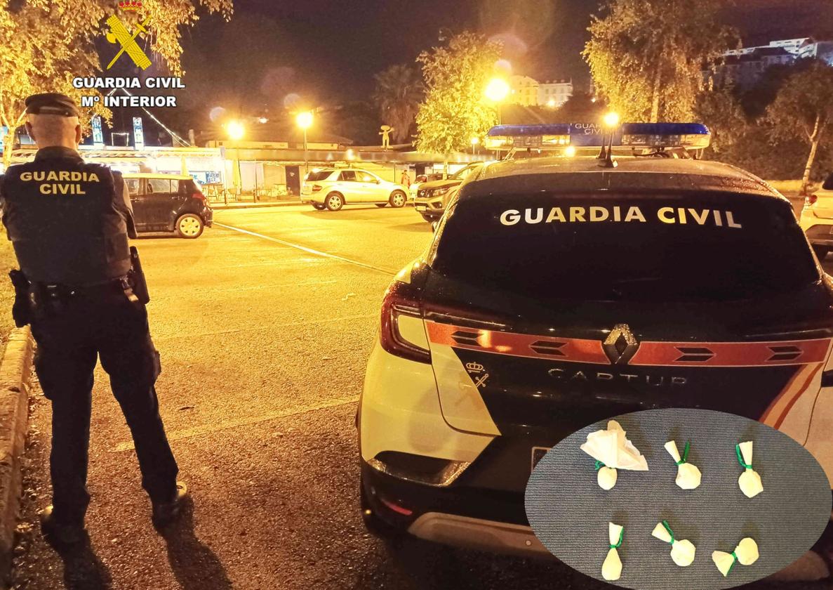 Patrulla de la Guardia Civil en servicio de seguridad ciudadana en Suances