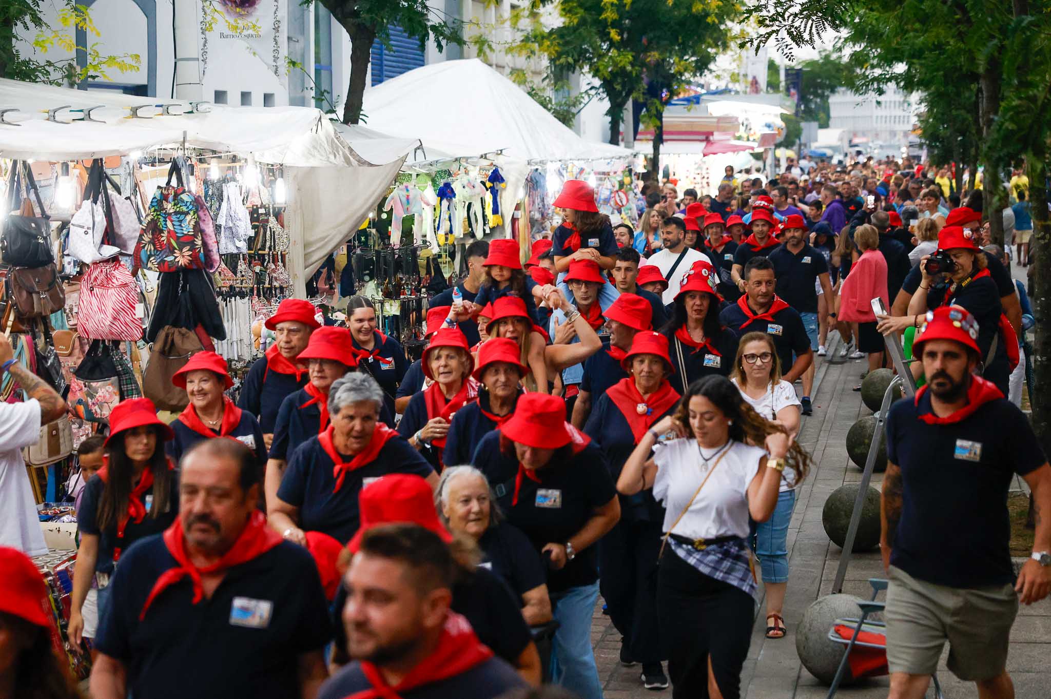 Los integrantes de la peña del Barrio Pesquero jugaban en casa.
