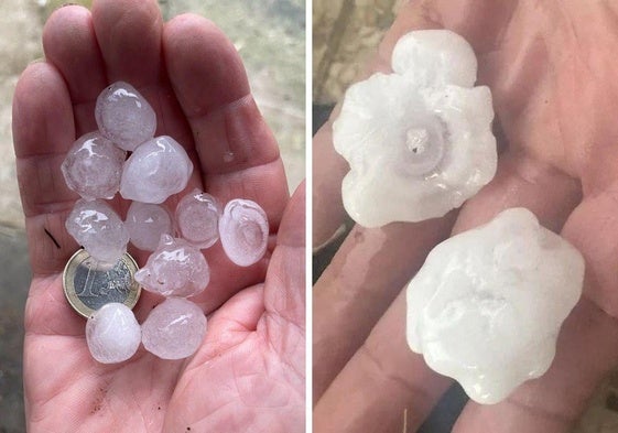 Granizo caído en Rocamundo (Valderredible) y en la zona norte de Burgos.