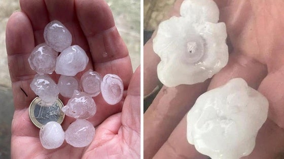 Granizo caído en Rocamundo (Valderredible) y en la zona norte de Burgos.
