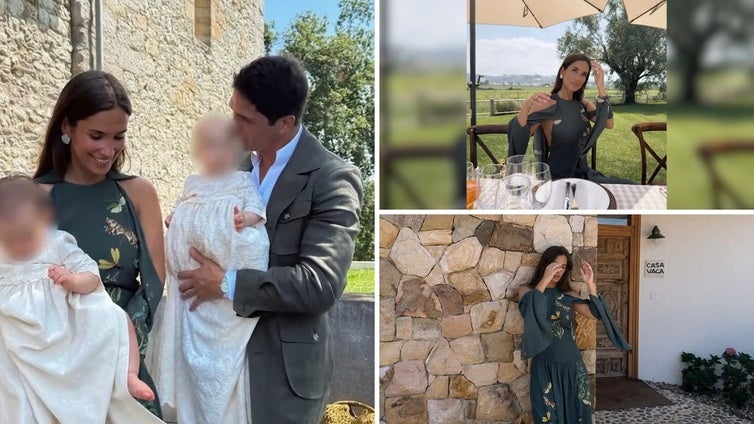 Imágenes compartidas este fin de semana por María Pombo del bautizo de sus sobrinas y del jardín y la puerta de Casa Vaca, donde toda la familia se reunió para la celebración.
