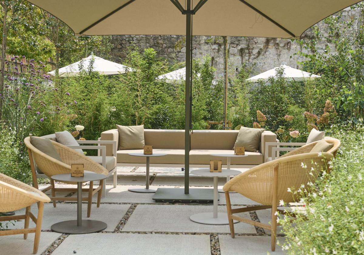 Su jardín es el secreto mejor guardado del hotel y lo que más sorprende a quienes lo visitan