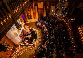 Imagen de un concierto en el Hall Real del Palacio de la Magdalena.