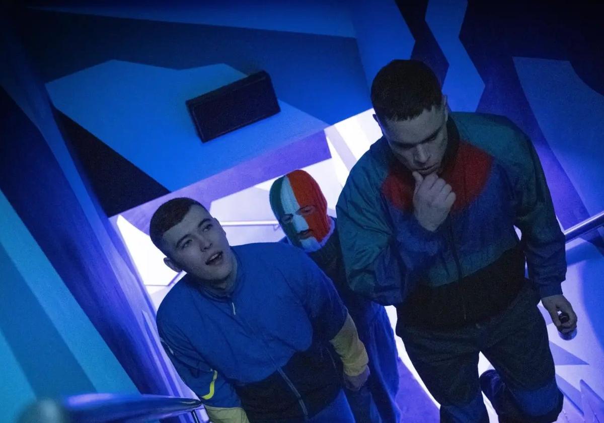 El trío de rap llamado Kneecap.