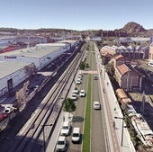 Recreación de cómo quedará la N-623 a su paso por la calle Eduardo García del Río, en Santander.