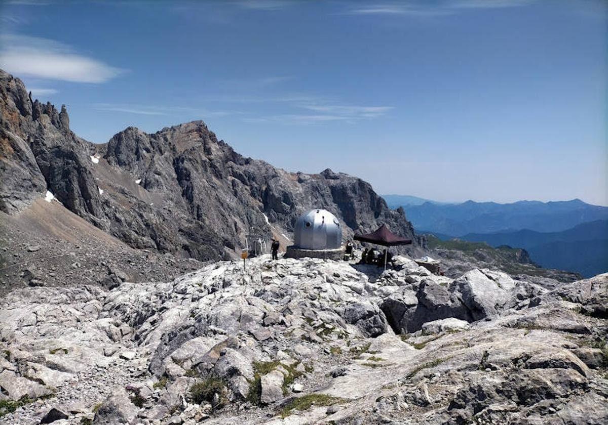 Cabaña Verónica, en la vertiente cántabra de los Picos.