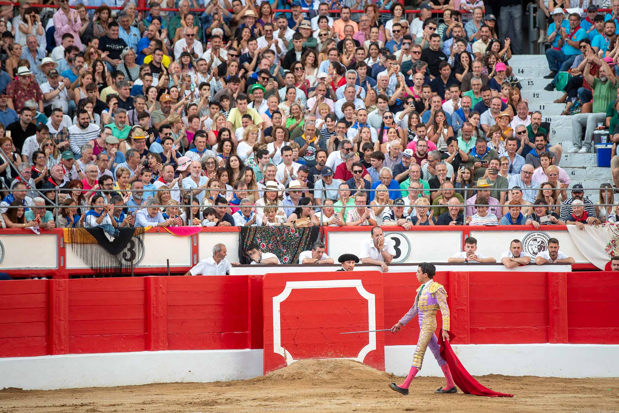 Marco Pérez tras acabar la faena de su primer toro.