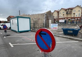 Aspecto que presenta actualmente el antiguo almacén de Adif en obras.