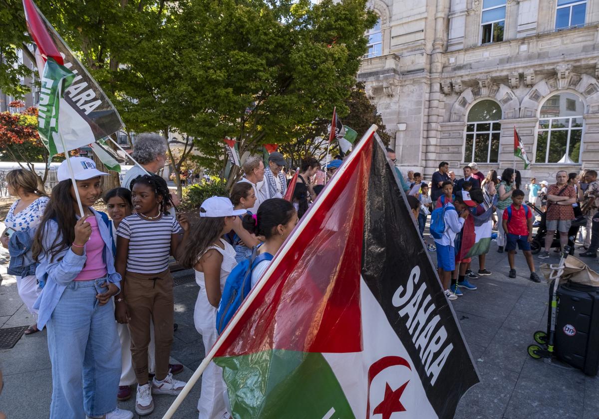 Concentración en favor del pueblo saharaui en Santander