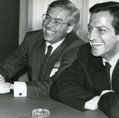 Manuel Garrido, a la izquierda, junto a Adolfo Suárez