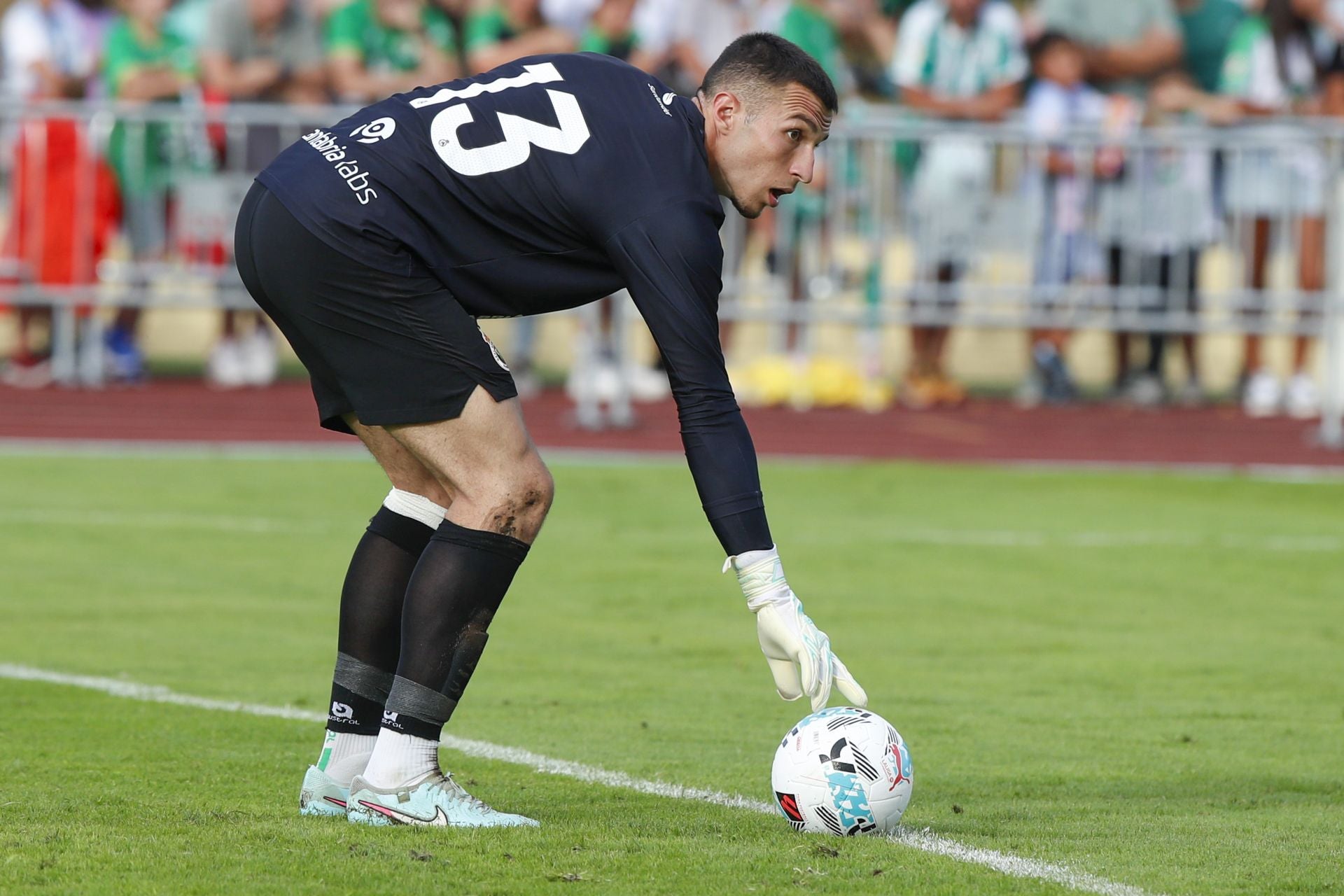 Plamen Andreev, durante su debut con el conjunto cántabro.