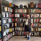 José David Solar Cubillas en la nueva biblioteca de Noja.