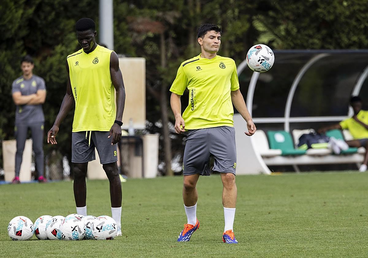 Maguette y Aldasoro, durante una sesión de esta temporada.