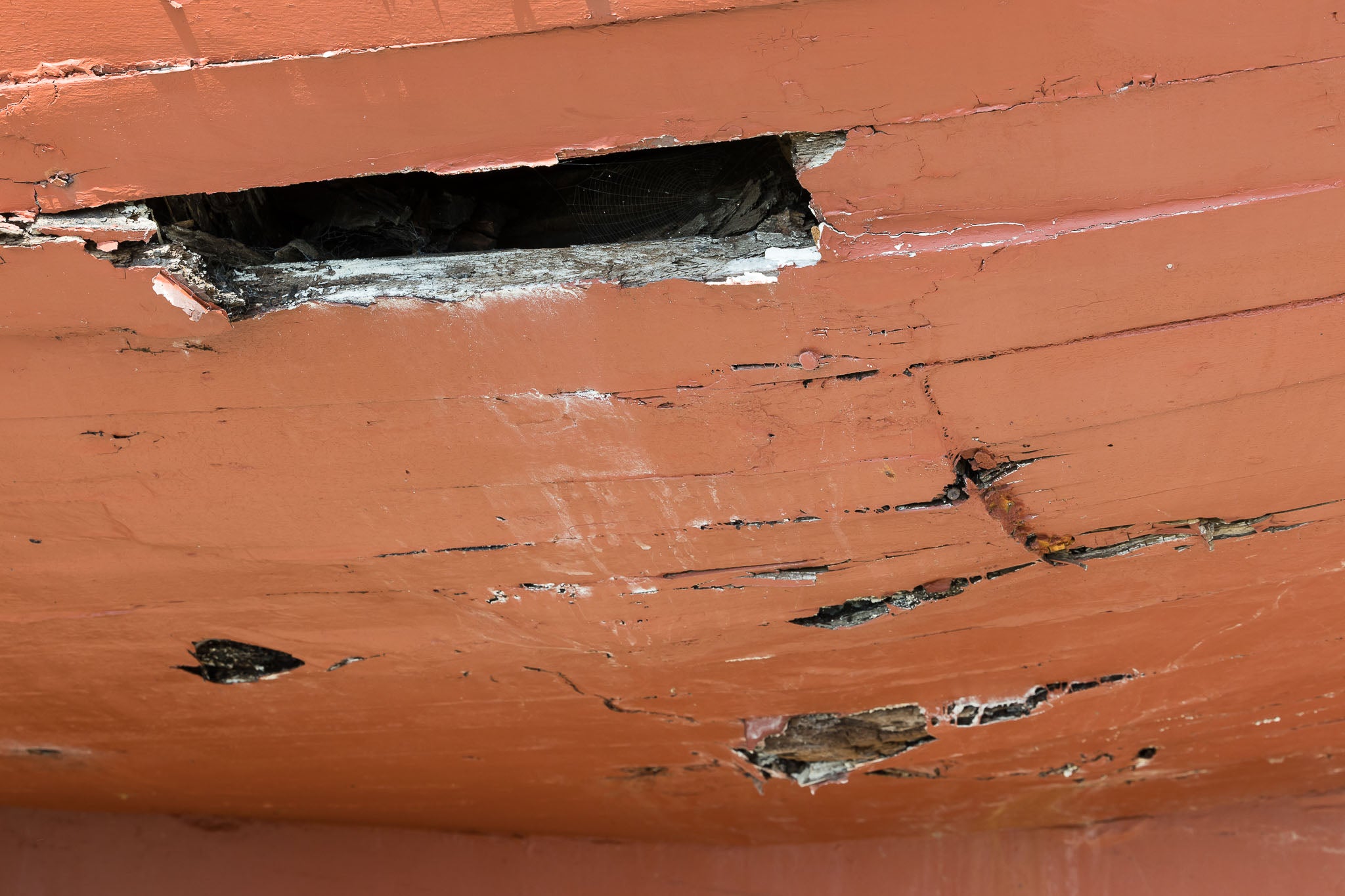 Algunos de los barcos tienen agujeros en la madera, aunque desde el Ayuntamiento apuntan que no hay riesgo de desprendimientos.
