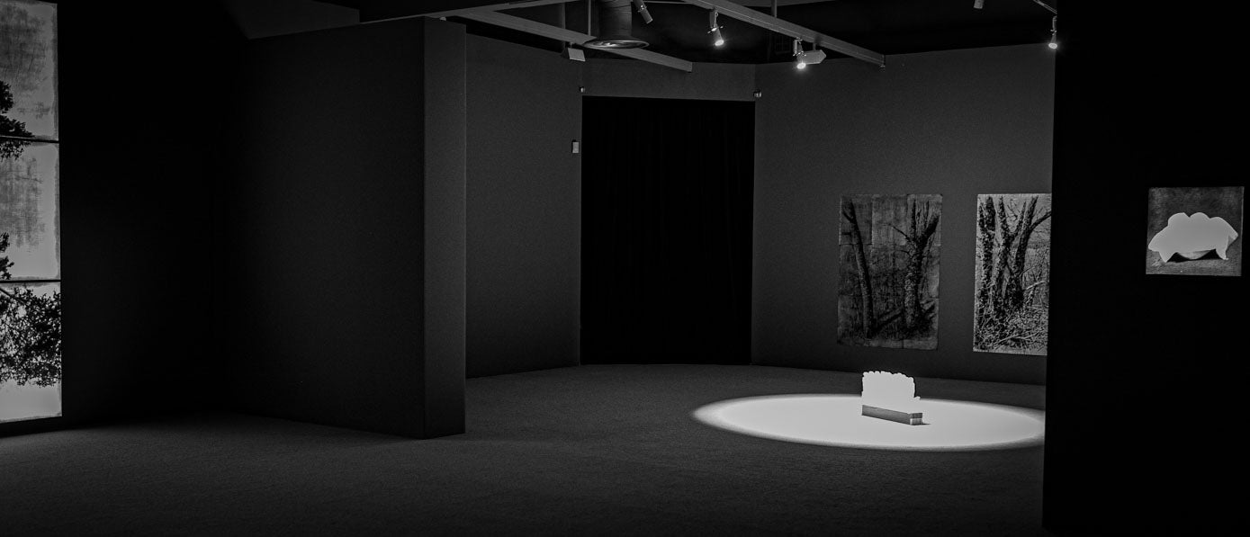 'Bosque'. Pintura sobre papel de periódico.