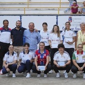 Participantes y familiares de Marcelino Ortiz Tercilla, tras el torneo.