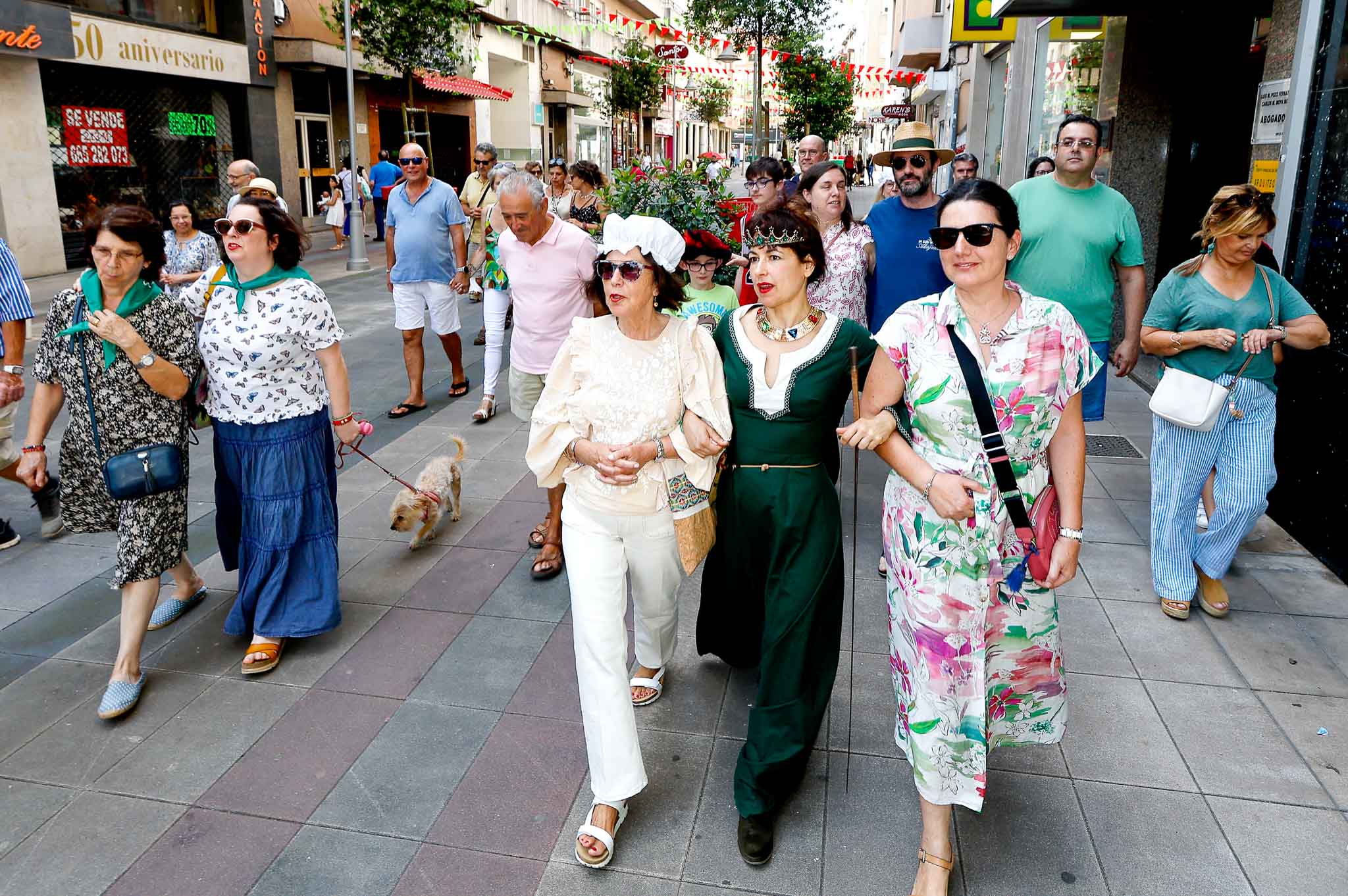 La coronada, Leonor de la Vega, durante la ruta.