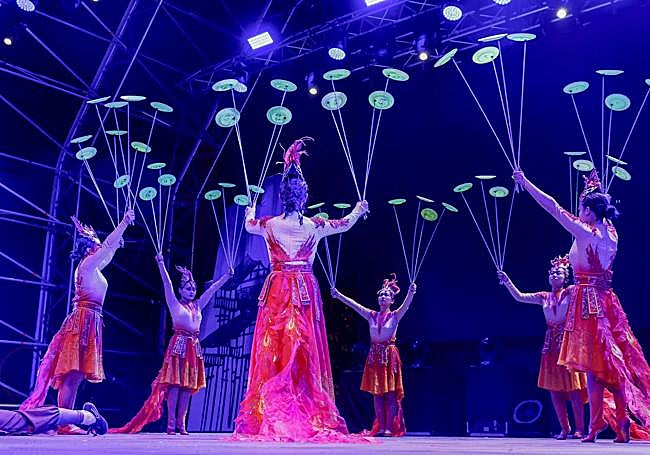 Uno de los números del circo.