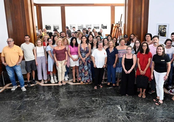 Los desempleados que participan en el programa de Corporaciones Locales desde la semana pasada.