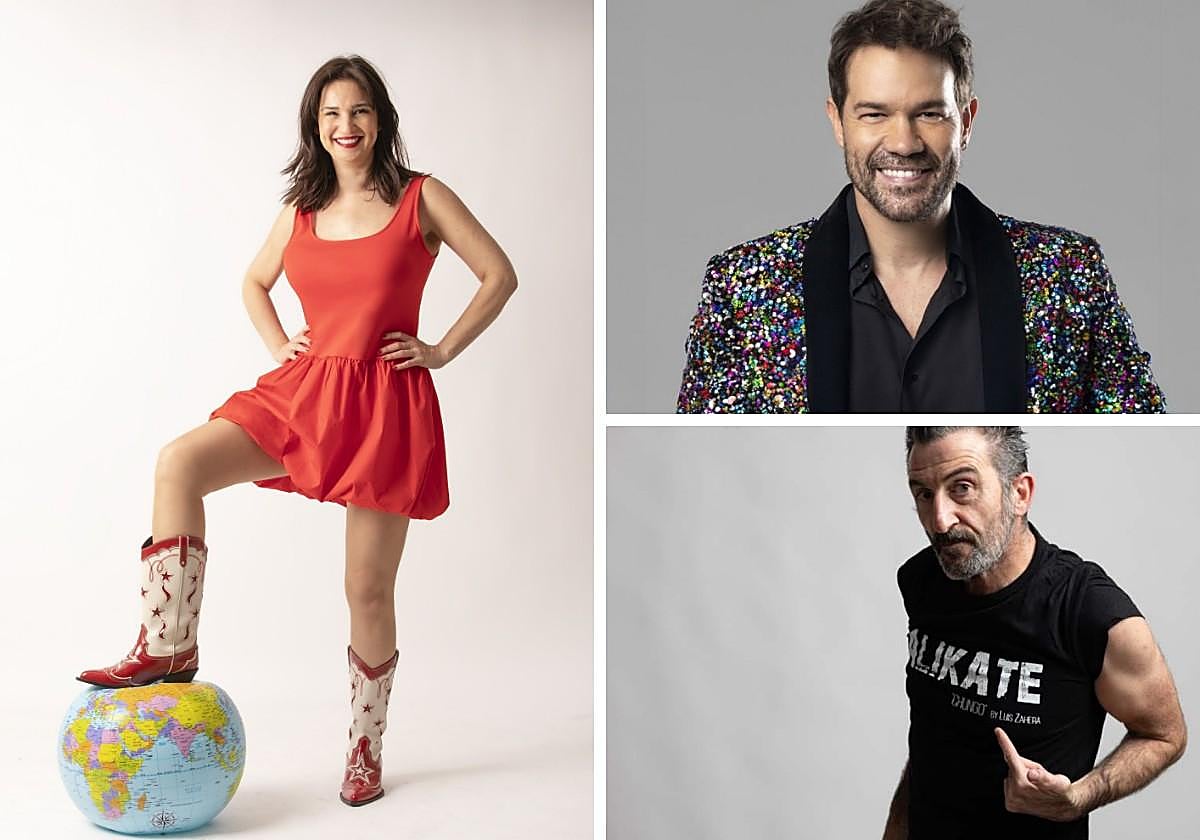 Luis Zahera, Juan Dávila y Carolina Noriega, en el Club de la Comedia de Universo Quimera