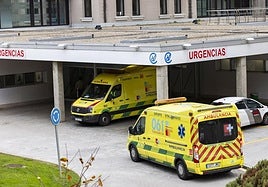 Acceso al servicio de Urgencias de Valdecilla, donde el lunes se realizaron 496 asistencias, más de un centenar de las habituales.