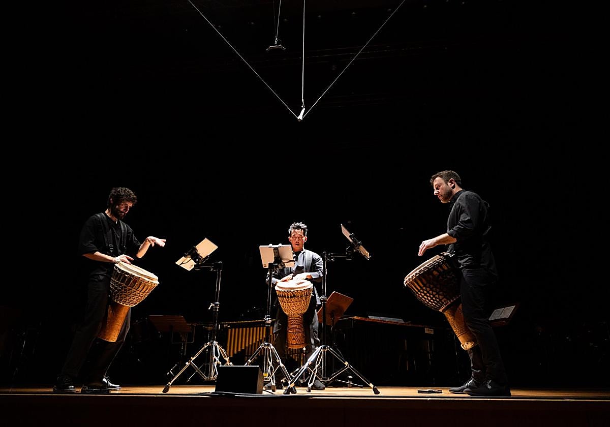 Percussions de Strasbourg sonarán de nuevo el sábado en la Terraza de Gamazo del Palacio.