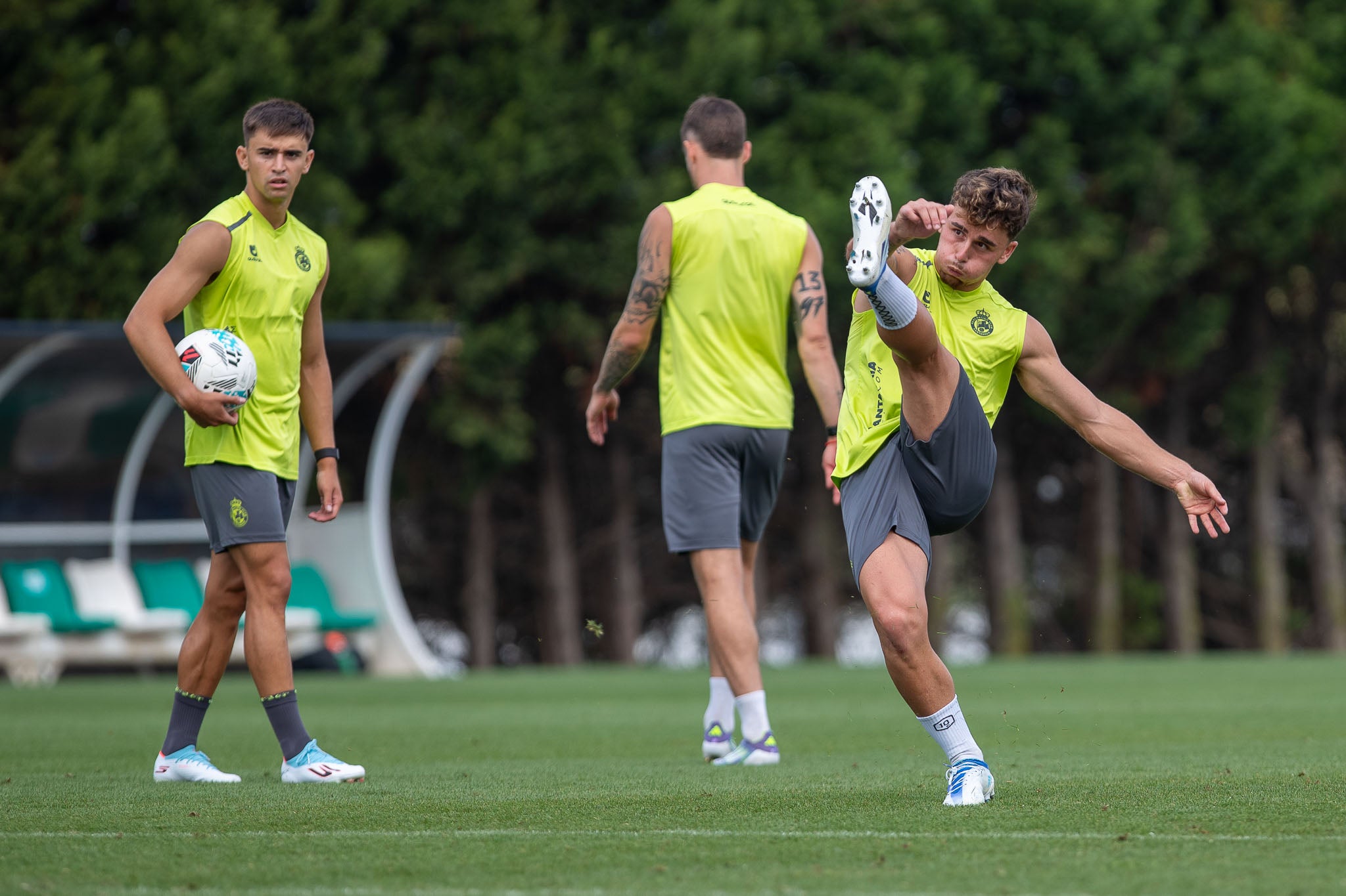 Yeray, tras un lanzamiento.