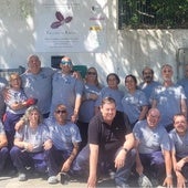 Integrantes del taller de empleo de albañilería de Noja.