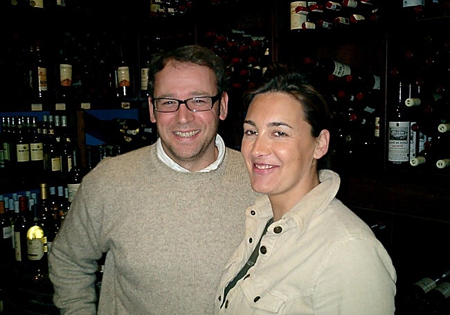 Javier Collado y Patricia Roiz, de La Dársena, el 28 de enero de 2005.