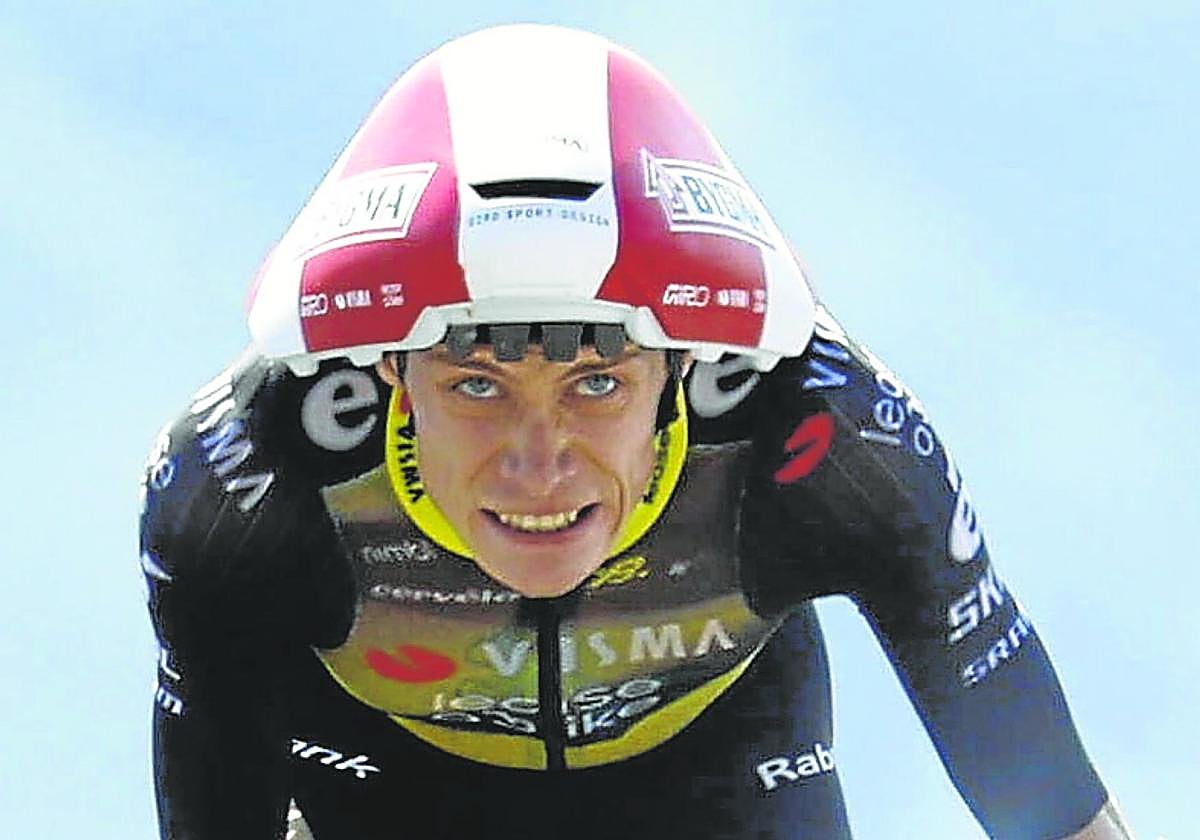 Vingegaard, durante la cronoescalada del Tour.