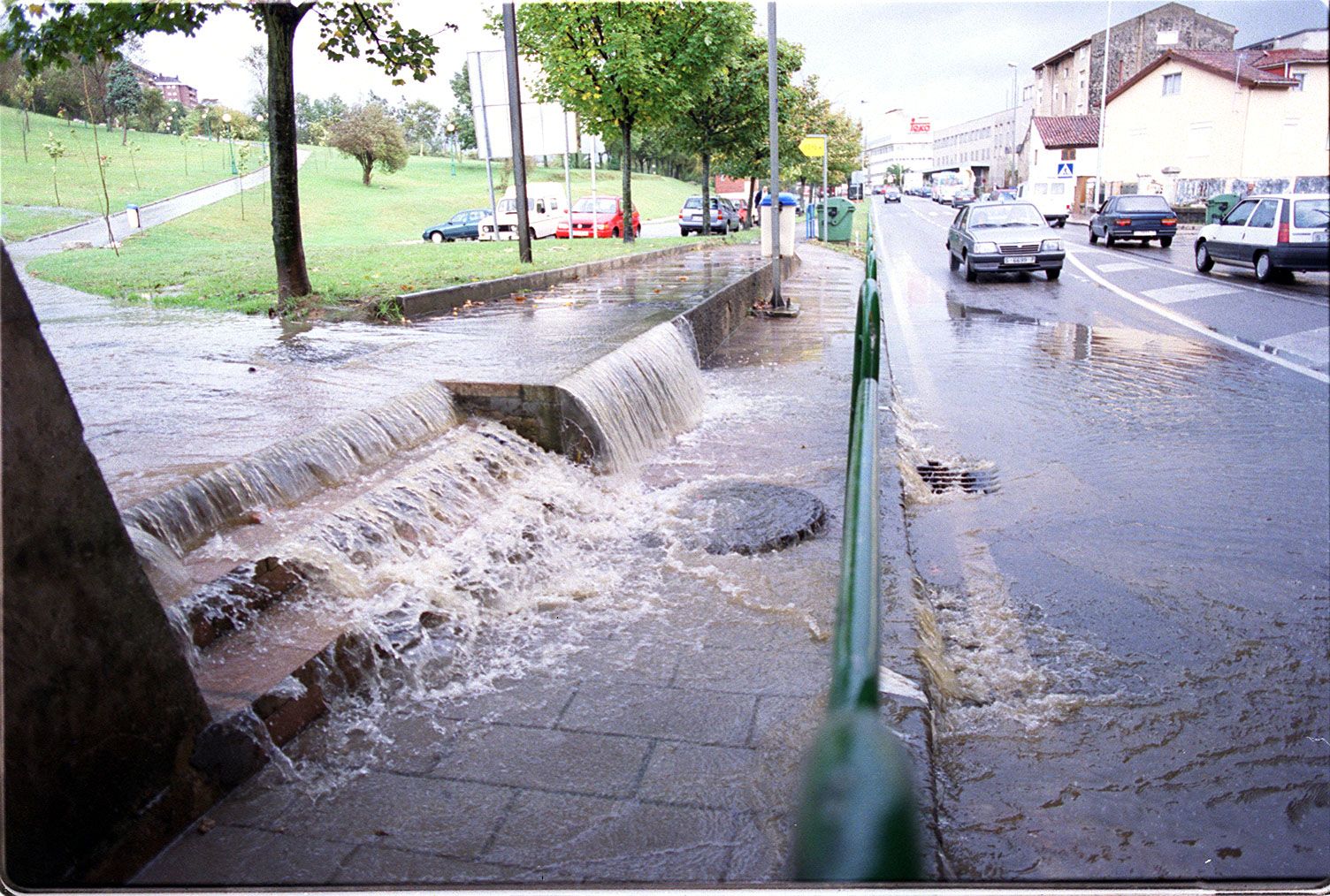 La avenida de Cajo inundada en 2005