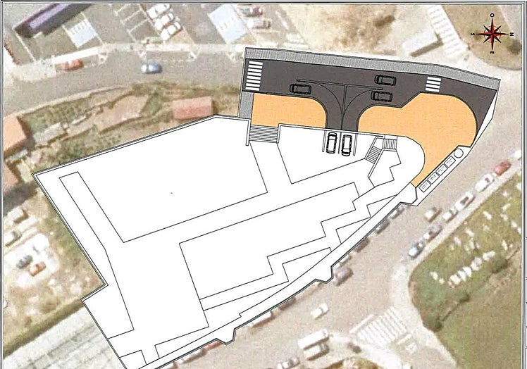 Plano del aparcamiento municipal subterráneo de Liencres.