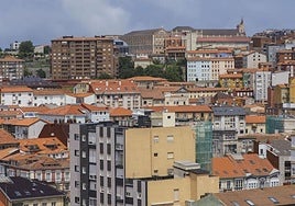 Vista aérea de Santander desde la calle Alta.